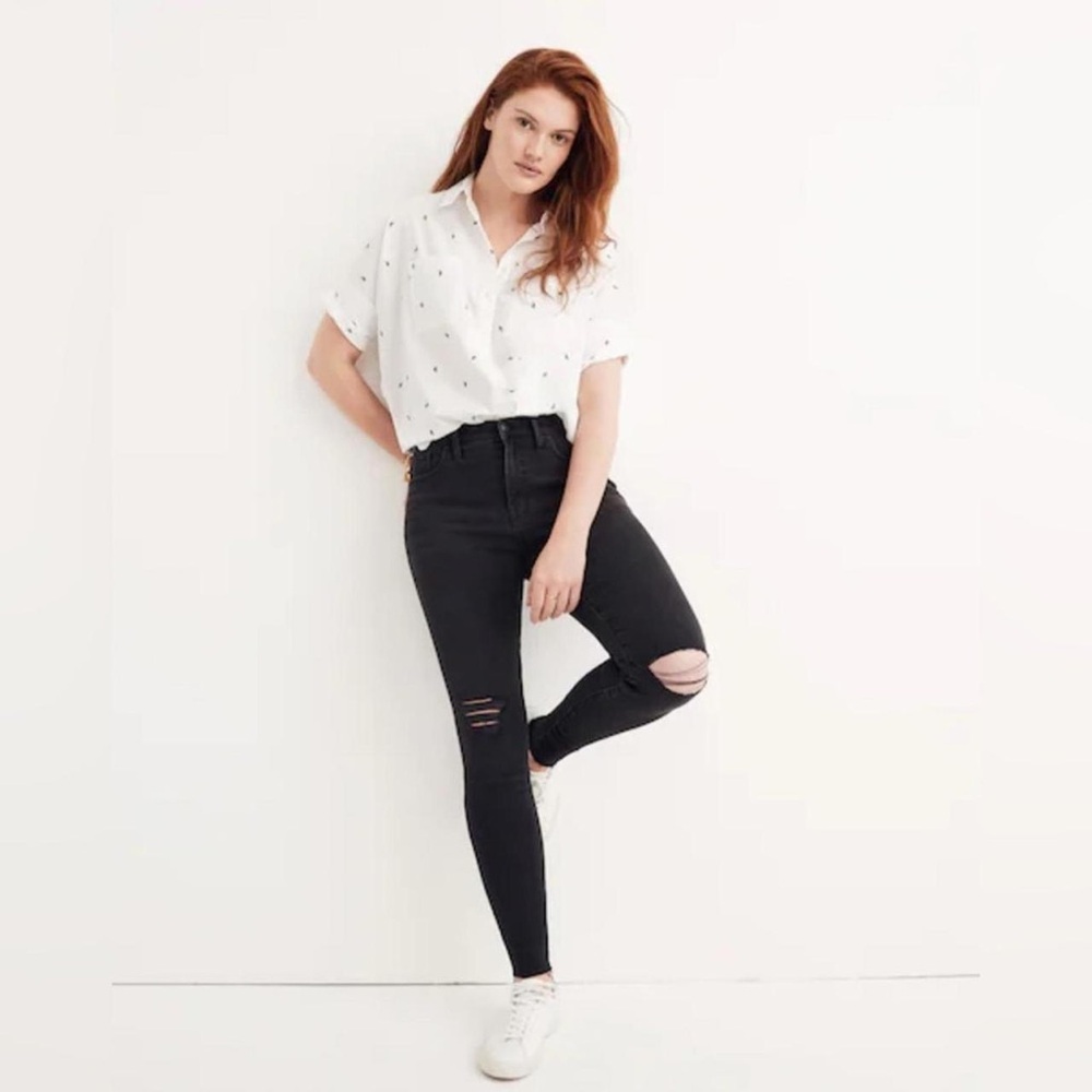Madewell Black Skinny Curvy High Rise Jeans